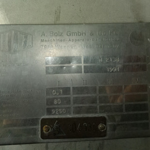 Type label, Conical mixer used M-1249_4